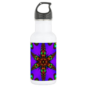 Lebhafte digitale Kaleidoskope-Kunst Edelstahlflasche