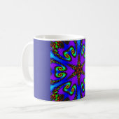 Lebhafte digitale Kaleidoskope-Kunst Kaffeetasse (Vorderseite Links)