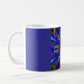 Lebhafte digitale Kaleidoskope-Kunst Kaffeetasse (Links)