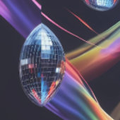 Lebhafte Disco Ball Rainbow Wirbel Peel and Stick Tapete (Naht)