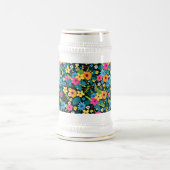 Lebhafte Ditsy-Blume Blumenmuster-43785 Bierglas (Mittel)