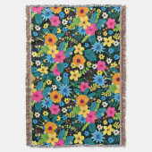 Lebhafte Ditsy-Blume Blumenmuster-43785 Decke (Vorderseite Vertikal)