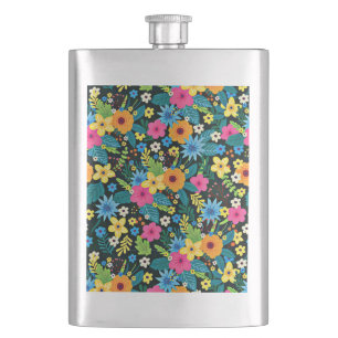 Lebhafte Ditsy-Blume Blumenmuster-43785 Flachmann