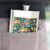 Lebhafte Ditsy-Blume Blumenmuster-43785 Flachmann (Beispiel)
