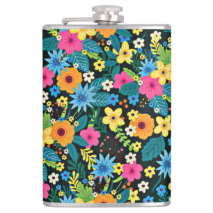 Lebhafte Ditsy-Blume Blumenmuster-43785 Flachmann