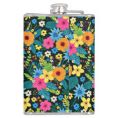 Lebhafte Ditsy-Blume Blumenmuster-43785 Flachmann (Rückseite)