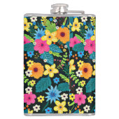 Lebhafte Ditsy-Blume Blumenmuster-43785 Flachmann (Rückseite)