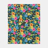 Lebhafte Ditsy-Blume Blumenmuster-43785 Fleecedecke (Vorderseite)