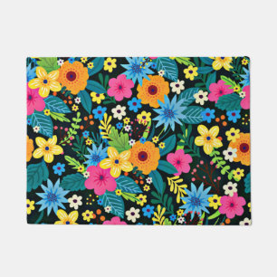 Lebhafte Ditsy-Blume Blumenmuster-43785 Fußmatte