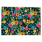Lebhafte Ditsy-Blume Blumenmuster-43785 Große Geschenktüte (Rückseite)