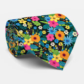 Lebhafte Ditsy-Blume Blumenmuster-43785 Krawatte (Gerollt)