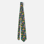 Lebhafte Ditsy-Blume Blumenmuster-43785 Krawatte (Rückseite)