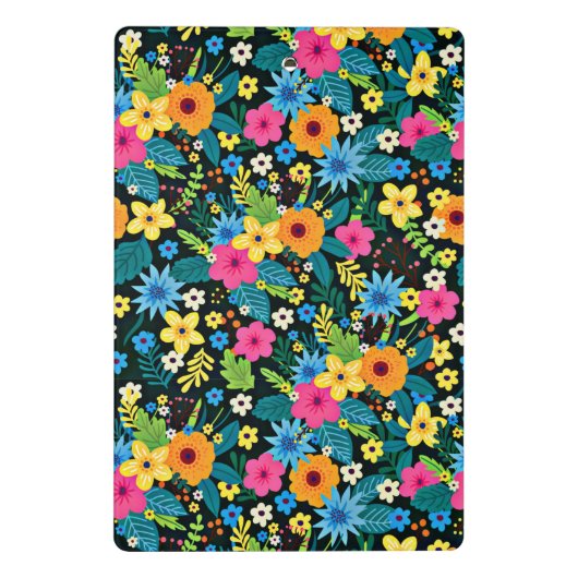 Lebhafte Ditsy-Blume Blumenmuster-43785 Mini Klemmbrett (Rückseite)