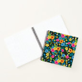 Lebhafte Ditsy-Blume Blumenmuster-43785 Notizblock (Innenseite)