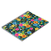 Lebhafte Ditsy-Blume Blumenmuster-43785 Notizblock (Linke Seite)