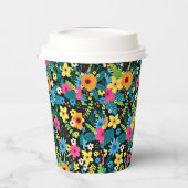 Lebhafte Ditsy-Blume Blumenmuster-43785 Pappbecher (Links)