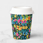 Lebhafte Ditsy-Blume Blumenmuster-43785 Pappbecher (Rechts)