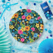 Lebhafte Ditsy-Blume Blumenmuster-43785 Pappteller (Party)