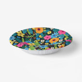 Lebhafte Ditsy-Blume Blumenmuster-43785 Pappteller (Gewinkelt)