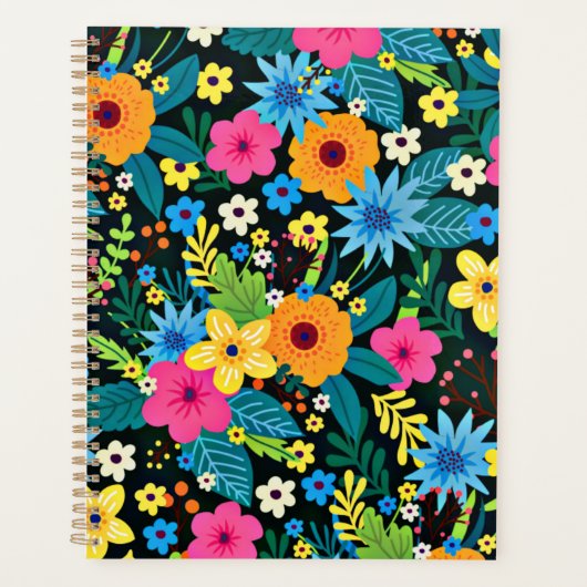 Lebhafte Ditsy-Blume Blumenmuster-43785 Planer (Vorderseite)