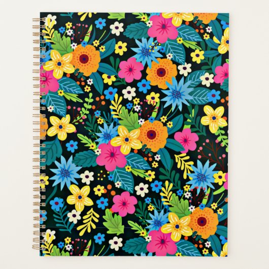 Lebhafte Ditsy-Blume Blumenmuster-43785 Planer (Vorderseite)