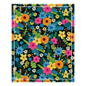 Lebhafte Ditsy-Blume Blumenmuster-43785 Poster (Vorderseite)