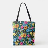 Lebhafte Ditsy-Blume Blumenmuster-43785 Tasche (Rückseite)