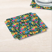 Lebhafte Ditsy-Blume Blumenmuster-43785 Untersetzer (angewinkelt)