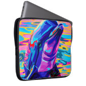 Lebhafte Dolphin - farbenfroher Traum im Ozean Laptopschutzhülle (Vorne Rechts)