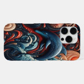 Lebhafte Dolphin Ocean Art iPhone Hülle (Rückseite (Horizontal))