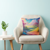 Lebhafte Dreamy Landschaft in Pastellfarben Kissen (Stuhl )