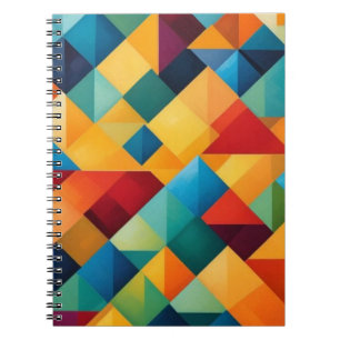 Lebhafte dreieckige geometrische Artwork Notizblock
