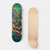 Lebhafte Dschungelwelt Skateboard (Vorderseite)