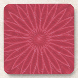 Lebhafte dunkelrosa Blume drucken Getränkeuntersetzer