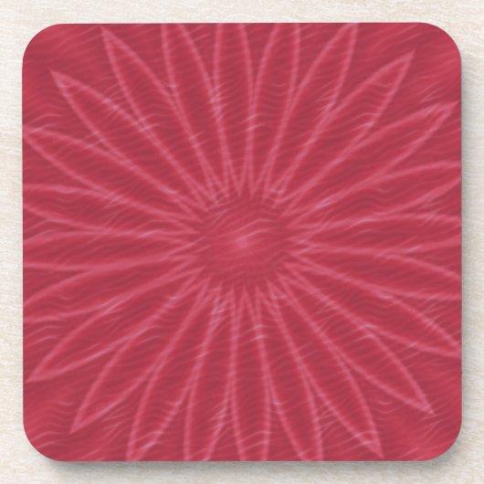 Lebhafte dunkelrosa Blume drucken Getränkeuntersetzer (Vorderseite)