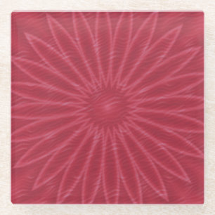 Lebhafte dunkelrosa Blume drucken Glasuntersetzer