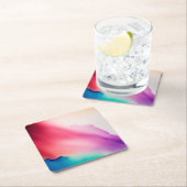 Lebhafte Eindrücke Rechteckiger Pappuntersetzer (Vor Ort)