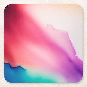 Lebhafte Eindrücke Rechteckiger Pappuntersetzer