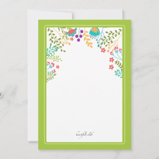 Lebhafte Einladung (Rückseite)