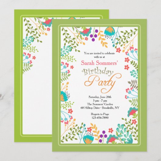 Lebhafte Einladung (Vorne/Hinten)