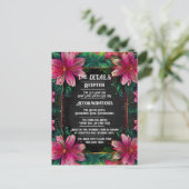 Lebhafte Einladung zur Blumenhochzeit Postkarte (Stehend Vorderseite)