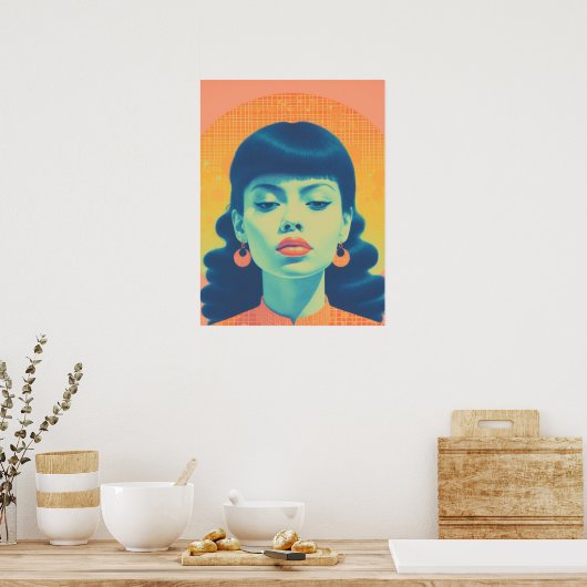 Lebhafte Elegance Poster (Küche)