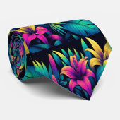 Lebhafte elektrische Blume beleuchten tropische La Krawatte (Gerollt)