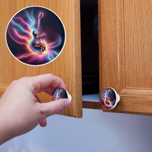 Lebhafte elektrische Gitarre Keramikknauf