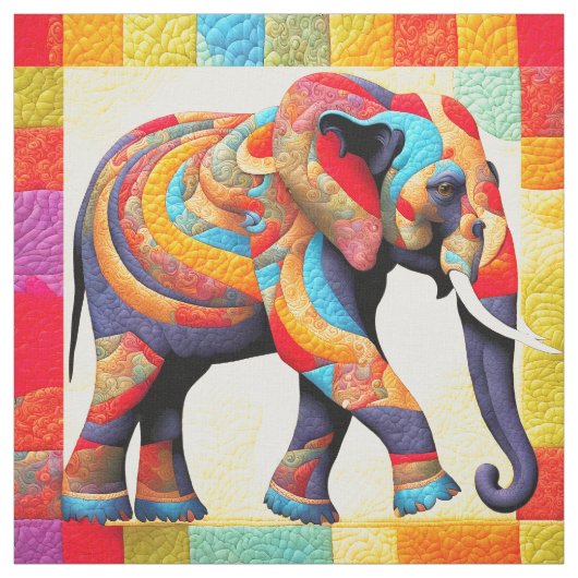 Lebhafte Elephant-Imitate quilt oder nähen Stoff (Muster)
