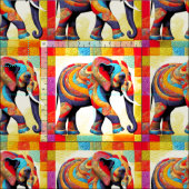 Lebhafte Elephant-Imitate quilt oder nähen Stoff (Kachel)
