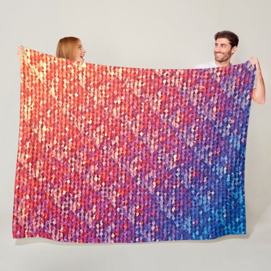 Lebhafte emotionale Mosaiksparkle Fleecedecke (Beispiel)