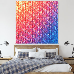 Lebhafte emotionale Mosaiksparkle Leinwanddruck