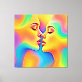 Lebhafte emotionale Verbindung Leinwanddruck (Vorderseite)