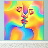 Lebhafte emotionale Verbindung Leinwanddruck (Insitu (Holzboden))